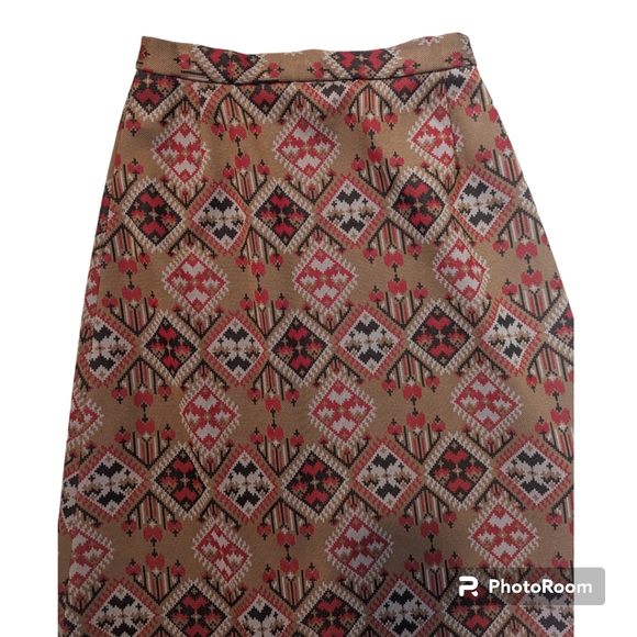 Vintage Panther Full Length Southwestern Print Skirt - Picture 2 of 6